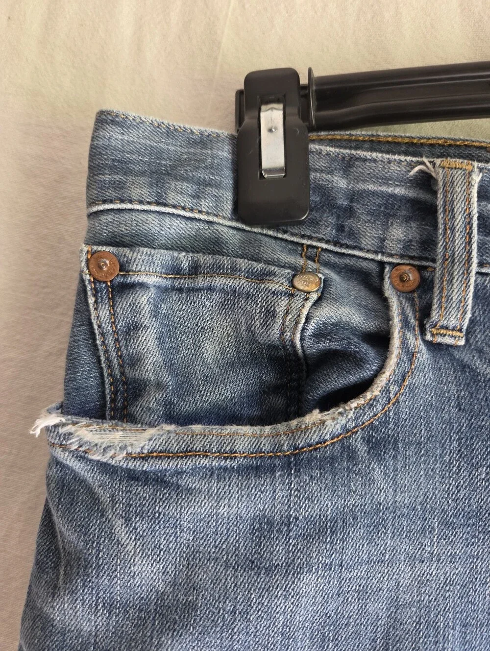 Lucky Brand Jeans 181 Relaxed Straight Mens Sz 34W 30L Y2K Distressed Vintage